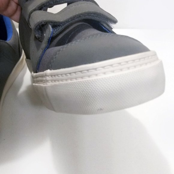 American Eagle Boys Sneakers-Grey-Triple Velcro Hook & Loop-Size 3 - Picture 11 of 12